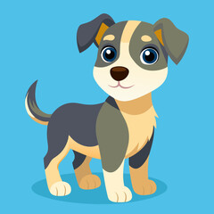 cute cartoon vector dog