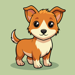 cute cartoon vector dog