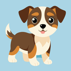 Obraz premium cute cartoon vector dog