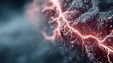 3D rendering of a colorful floating lightning spark ball, radiating electrical energy and dynamic power with vivid sparks and glowing effects in vertical format.

