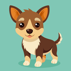 cute cartoon vector dog