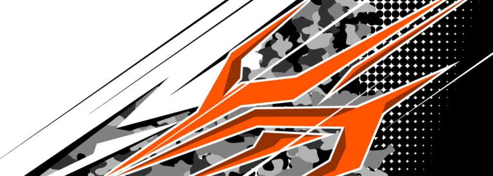 pick up truck and car decal design vector. abstract background livery for vehicle vinyl wrap