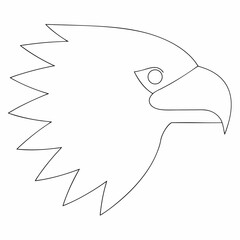 Eagle simple and minimal line art illustration on white background
