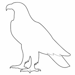Eagle simple and minimal line art illustration on white background