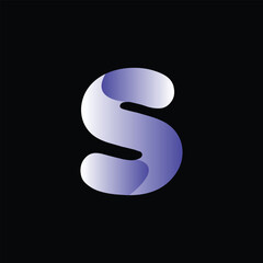 Letter S logo design, company logo, S gradient abstract logo, Logo letter S unique design with blank background