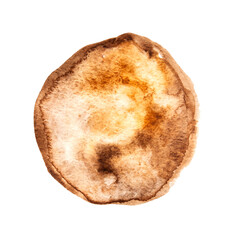 Brown Hand Drawn Watercolor Drops Round Banner