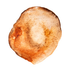 Brown Hand Drawn Watercolor Drops Round Banner