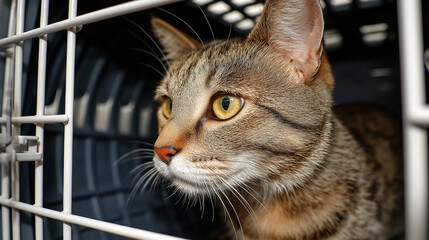Tabi Cat in Cage