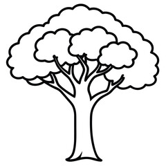 abstract tree with flowers