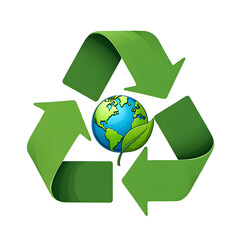 Recycling Symbol with Earth Elements – Eco Conservation for World Environment Day 2025