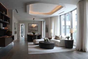 Fototapeta premium Sleek Minimal Furnishings in Modern Home Decor 