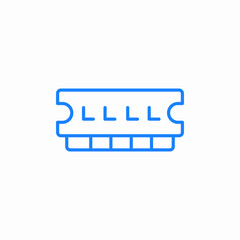 memory module icon sign vector