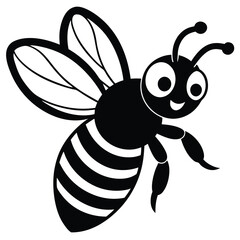 bee on white background