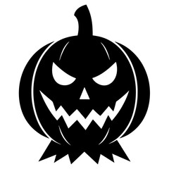 Single jack o lantern icon silhouette vector illustration 