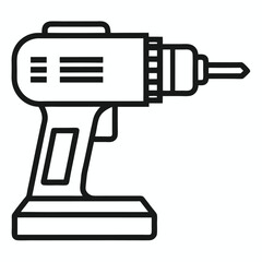 vector illustration of electric drill
