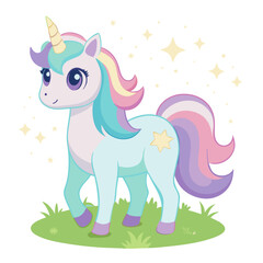 A cute and magical unicorn