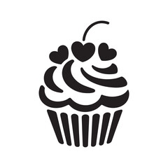 vector illustration of a cupcake