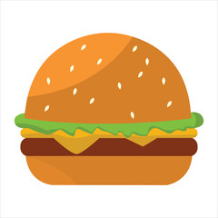Hamburger vector on a white background