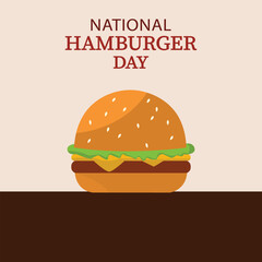 National Hamburger Day poster design