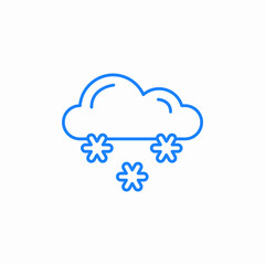 snow cloud icon sign vector