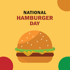 National Hamburger Day Vector Illustration - Festive Food Celebration Design