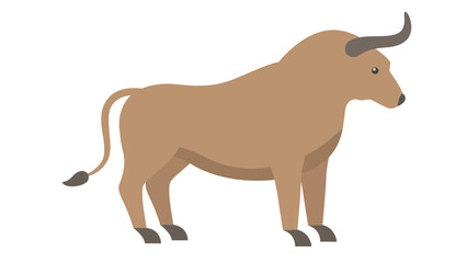 vector illustration of a bull