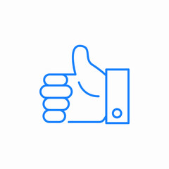 thumbs up icon sign vector