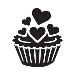 vector illustration of chocolate cupcake