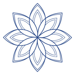 Intricate geometric mandala art with overlapping petals