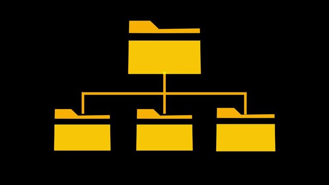 Modern flat icon with file transfer on black background. Motion graphics.File transfer protocol, Transferring data securely, FTP software uploading file to server,