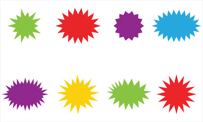 Colorful Starburst Vector Graphic – Abstract Burst Shapes for Design