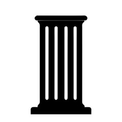 Obraz premium Elegant fluted pillar or column in silhouette offers a sense of timeless design