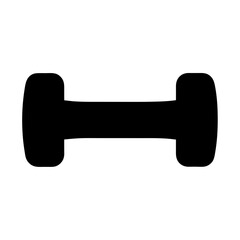 Silhouette of a Classic Dumbbell Used for Strength Training Exercises