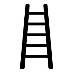 Simple Black and White Illustration of a Ladder Ascending Upwards