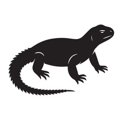 Printable vector illustration of sanda lizards, Lizard vector, Silhouette Vector Illustration of a Sanda Lizard, Creepy Crawly Lizard, Sanda Vector Set, Minimalist Black Sanda Lizard Silhouette.