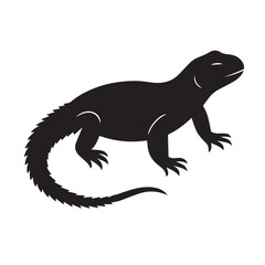 Printable vector illustration of sanda lizards, Lizard vector, Silhouette Vector Illustration of a Sanda Lizard, Creepy Crawly Lizard, Sanda Vector Set, Minimalist Black Sanda Lizard Silhouette.