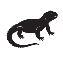 Printable vector illustration of sanda lizards, Lizard vector, Silhouette Vector Illustration of a Sanda Lizard, Creepy Crawly Lizard, Sanda Vector Set, Minimalist Black Sanda Lizard Silhouette.