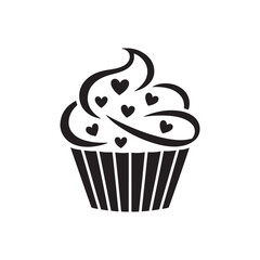 vector illustration of a cupcake