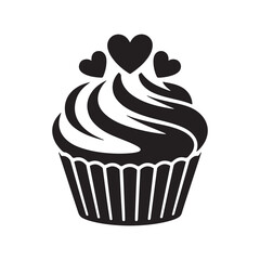 vector illustration of a cupcake