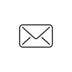 Email and Mail Icon on White Background for Communication and Web Design
