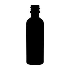 Silhouette of a generic bottle suitable for liquor or olive oil