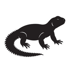 Printable vector illustration of sanda lizards, Lizard vector, Silhouette Vector Illustration of a Sanda Lizard, Creepy Crawly Lizard, Sanda Vector Set, Minimalist Black Sanda Lizard Silhouette.
