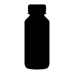 Silhouette of a bottle with a screw top and a cylindrical body