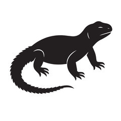 Printable vector illustration of sanda lizards, Lizard vector, Silhouette Vector Illustration of a Sanda Lizard, Creepy Crawly Lizard, Sanda Vector Set, Minimalist Black Sanda Lizard Silhouette.