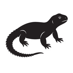 Printable vector illustration of sanda lizards, Lizard vector, Silhouette Vector Illustration of a Sanda Lizard, Creepy Crawly Lizard, Sanda Vector Set, Minimalist Black Sanda Lizard Silhouette.
