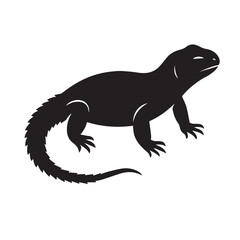 Printable vector illustration of sanda lizards, Lizard vector, Silhouette Vector Illustration of a Sanda Lizard, Creepy Crawly Lizard, Sanda Vector Set, Minimalist Black Sanda Lizard Silhouette.