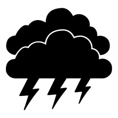 A menacing dark storm cloud unleashing bolts of lightning upon the earth