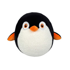Fototapeta premium Cute penguin plushie toy isolated on transparent background