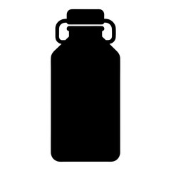 Vector illustration of a vintage growler beer bottle with swing top