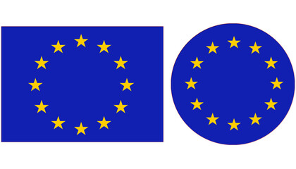 European Union Official flag, National flag of Europe.
Europe Flag has twelve golden stars on a blue field. These stars are not representation any country but symbolize unity and the European ideal.